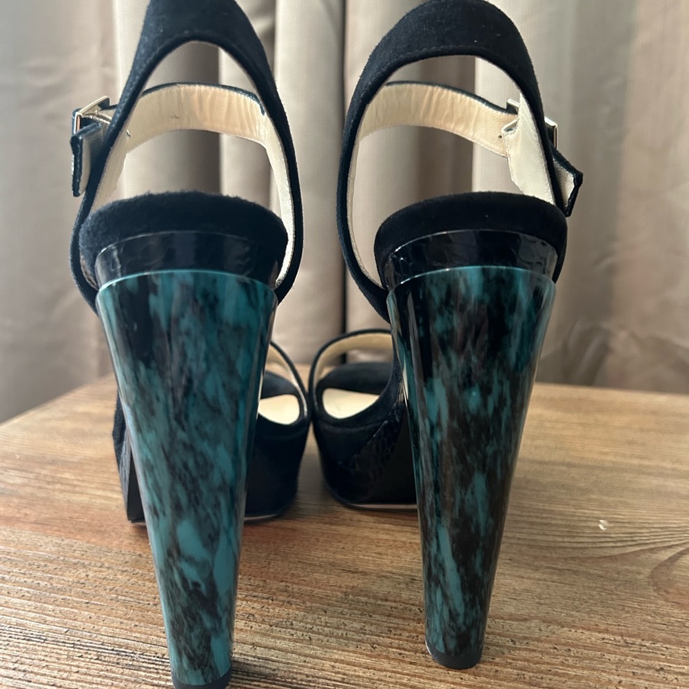 Fabulous Jimmy Choo Dora Platform Heels, Black, NEVER WORN - Picture 6 of 8